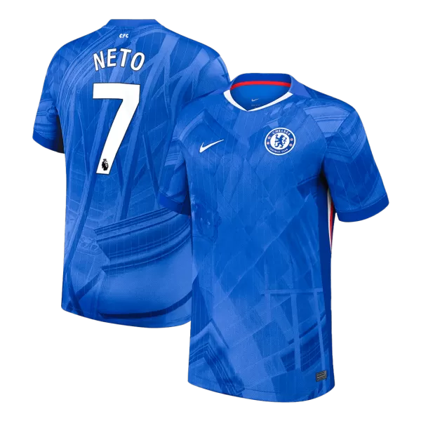 NETO #7 Chelsea Home Soccer Jersey 2025/26 Blue - thejerseys