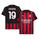 FOFANA #19 AC Milan Home Soccer Jersey 2025/26 Red&Black - thejerseys