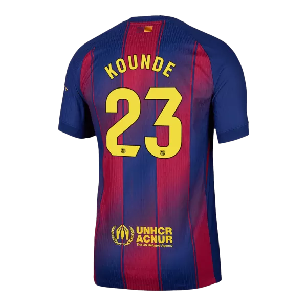 KOUNDE #23 Barcelona Home Match Jersey Player Version 2025/26 - thejerseys