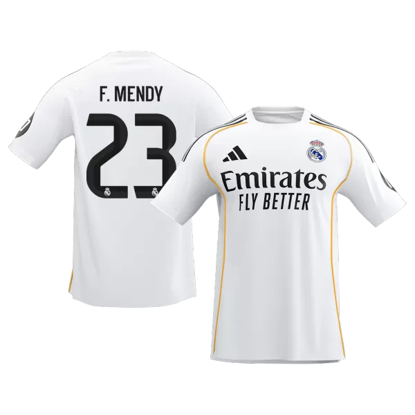 F.MENDY #23 Real Madrid Home Soccer Jersey 2025/26 White - thejerseys