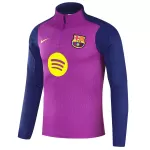 Kids Barcelona 1/4 Zipper Sweat Kit(Top+Pants) Purple 2025/26 - thejerseys