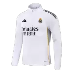 Real Madrid 1/4 Zipper Sweat Kit(Top+Pants) White 2025/26 - thejerseys