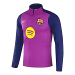 Barcelona 1/4 Zipper Sweat Kit(Top+Pants) Purple 2025/26 - thejerseys