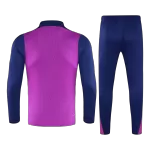 Barcelona 1/4 Zipper Sweat Kit(Top+Pants) Purple 2025/26 - thejerseys