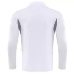 Kids Real Madrid 1/4 Zipper Sweat Kit(Top+Pants) White 2025/26 - thejerseys