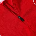 PSG 1/4 Zipper Sweat Kit(Top+Pants) Red 2025/26 - thejerseys
