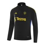 Manchester United 1/4 Zipper Sweat Kit(Top+Pants) Black 2025/26 - thejerseys