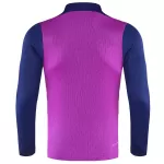 Kids Barcelona 1/4 Zipper Sweat Kit(Top+Pants) Purple 2025/26 - thejerseys