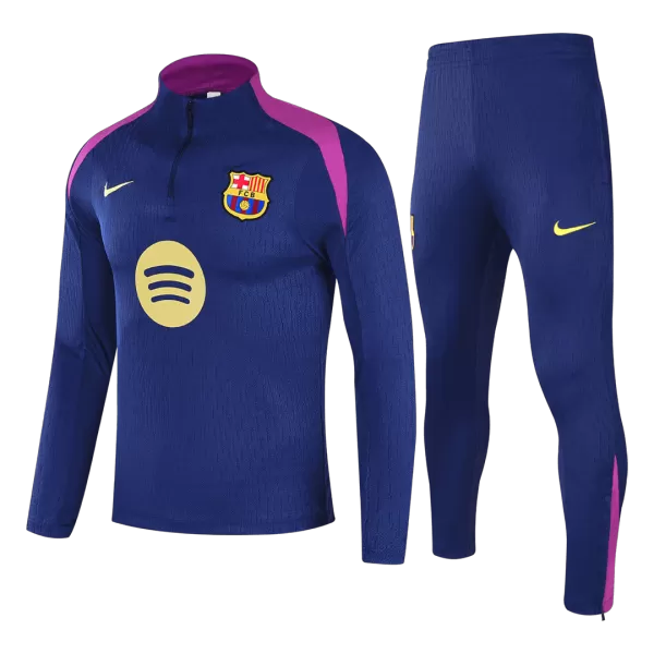 Barcelona 1/4 Zipper Sweat Kit(Top+Pants) Navy 2025/26 - thejerseys