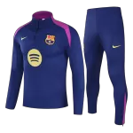 Barcelona 1/4 Zipper Sweat Kit(Top+Pants) Navy 2025/26 - thejerseys