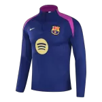 Barcelona 1/4 Zipper Sweat Kit(Top+Pants) Navy 2025/26 - thejerseys