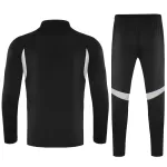 Kids Real Madrid 1/4 Zipper Sweat Kit(Top+Pants) Black 2025/26 - thejerseys
