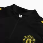 Manchester United 1/4 Zipper Sweat Kit(Top+Pants) Black 2025/26 - thejerseys