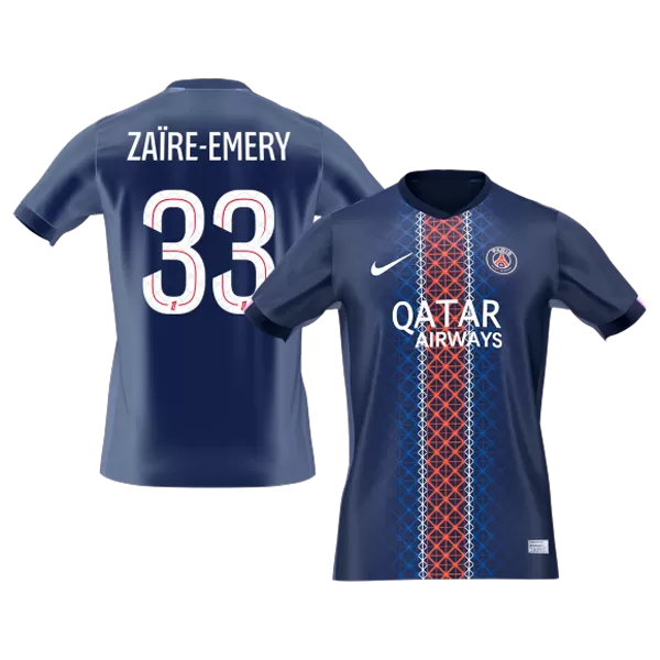 ZAïRE EMERY #33 PSG Home Soccer Jersey 2025/26 Navy - thejerseys