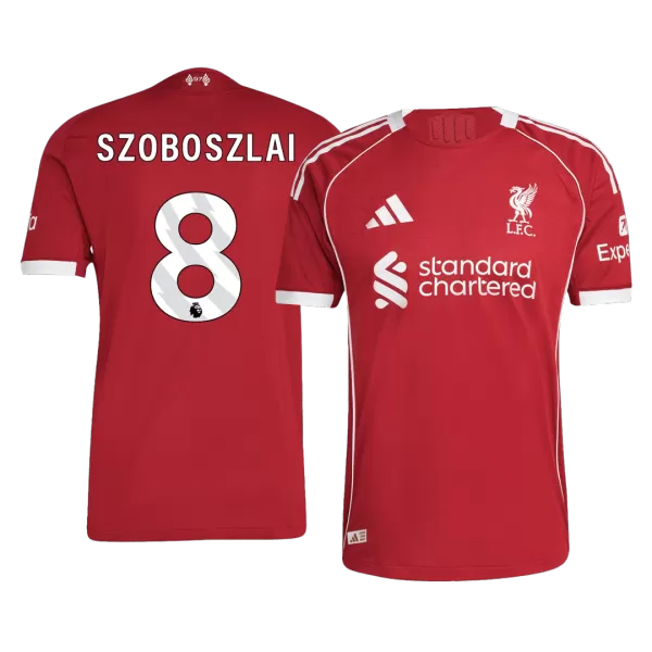 Liverpool SZOBOSZLAI #8 Home Match Jersey 2025/26 - thejerseys