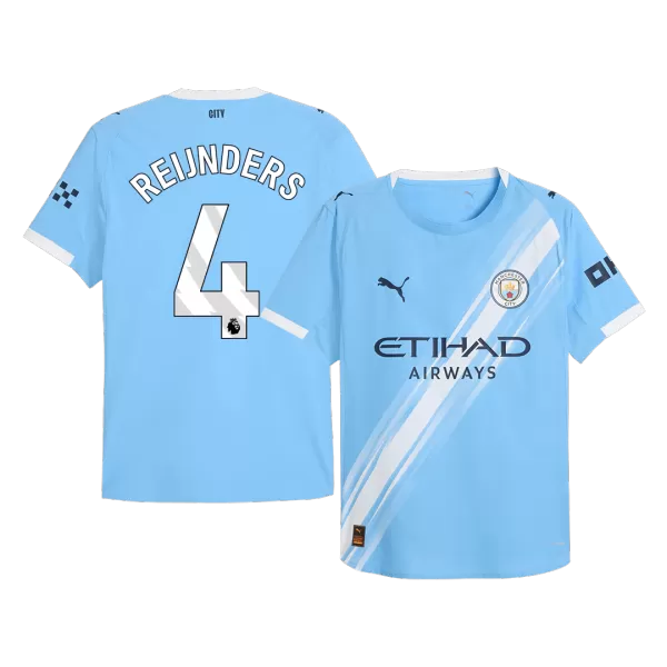 REIJNDERS #4 Manchester City Home Match Jersey 2025/26 - thejerseys