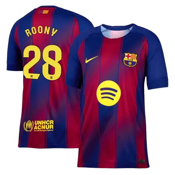 ROONY #28 Barcelona Home Soccer Jersey 2025/26 Red&Blue - thejerseys