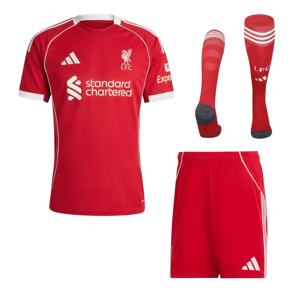 Men's Liverpool Home Jersey Full Kit 2025/26 - thejerseys