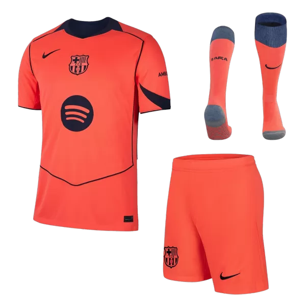 Men's Barcelona Third Away Jersey Full Kit 2025/26 - thejerseys