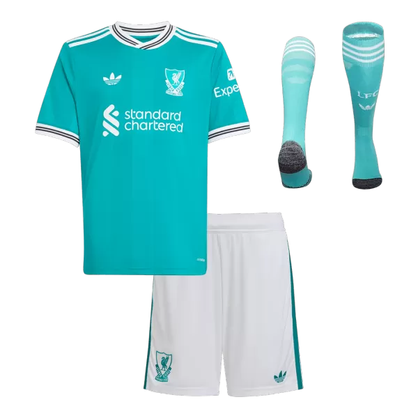 Kid's Liverpool Third Away Jersey Full Kit 2025/26 - thejerseys
