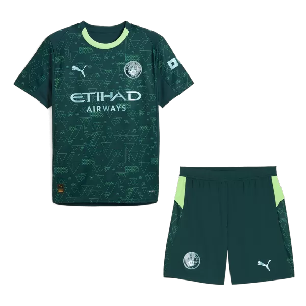 Men's Manchester City Fourth Away Jersey (Jersey+Shorts) Kit 2025/26 - thejerseys