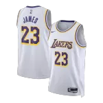 Men's Los Angeles Lakers James #23 White Swingman Jersey - Association Edition - thejerseys