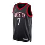Men's Houston Rockets Durant #7 Black Swingman Jersey - Statement Edition - thejerseys