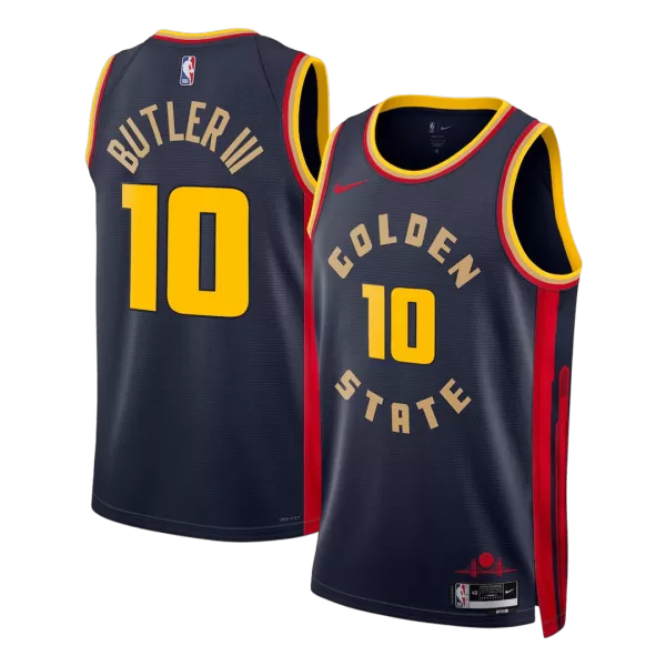 Men's Golden State Warriors Butler #10 Navy Swingman Jersey - City Edition - thejerseys