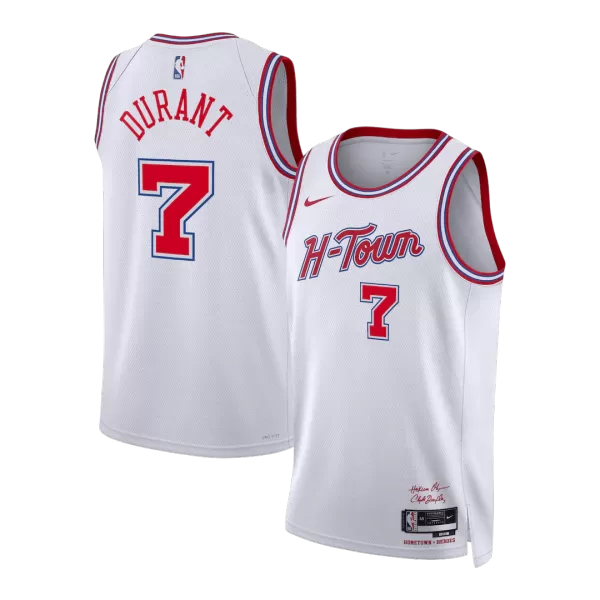 Men's Houston Rockets Durant #7 White Swingman Jersey 2025/26 - City Edition - thejerseys