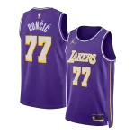 Men's Los Angeles Lakers Dončić #77 Purple Swingman Jersey - Statement Edition - thejerseys
