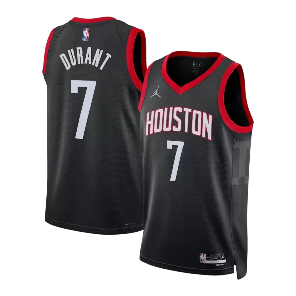 Men's Houston Rockets Durant #7 Black Swingman Jersey - Statement Edition - thejerseys