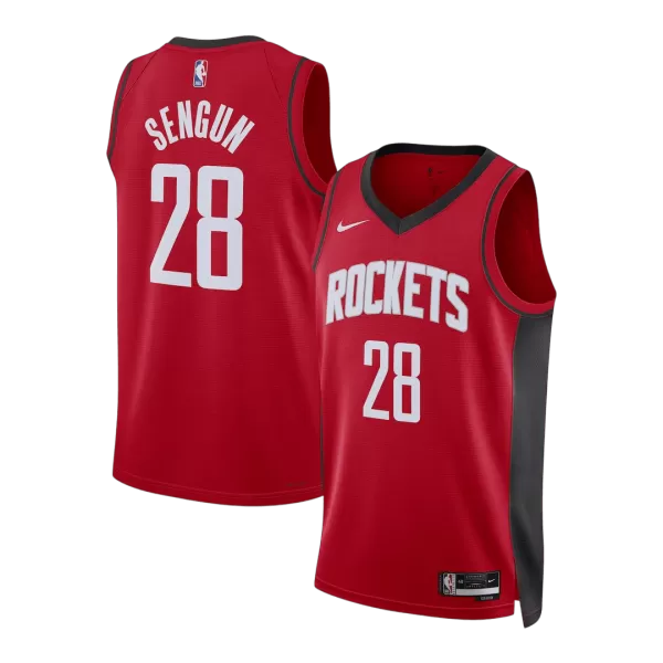 Men's Houston Rockets Şengün #28 Red Swingman Jersey - Icon Edition - thejerseys