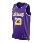 Men's Los Angeles Lakers James #23 Purple Swingman Jersey - Statement Edition - thejerseys