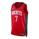 Men's Houston Rockets Durant #7 Red Swingman Jersey - Icon Edition - thejerseys