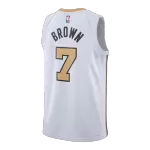 Men's Boston Celtics Brown #7 White Swingman Jersey 2025/26 - City Edition - thejerseys
