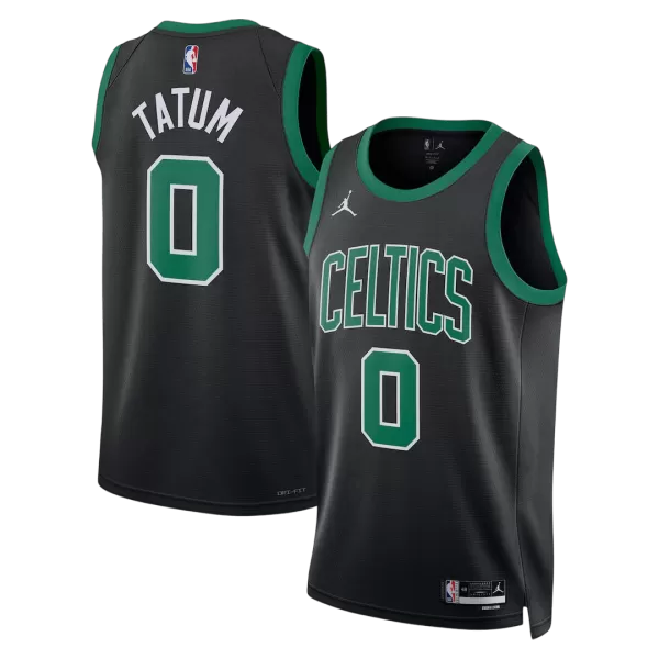 Men's Boston Celtics Tatum #0 Black Swingman Jersey - Statement Edition - thejerseys