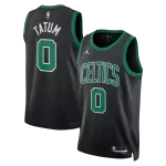 Men's Boston Celtics Tatum #0 Black Swingman Jersey - Statement Edition - thejerseys