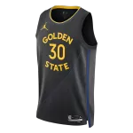 Men's Golden State Warriors Curry #30 Black Swingman Jersey - Statement Edition - thejerseys