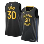 Men's Golden State Warriors Curry #30 Black Swingman Jersey - Statement Edition - thejerseys