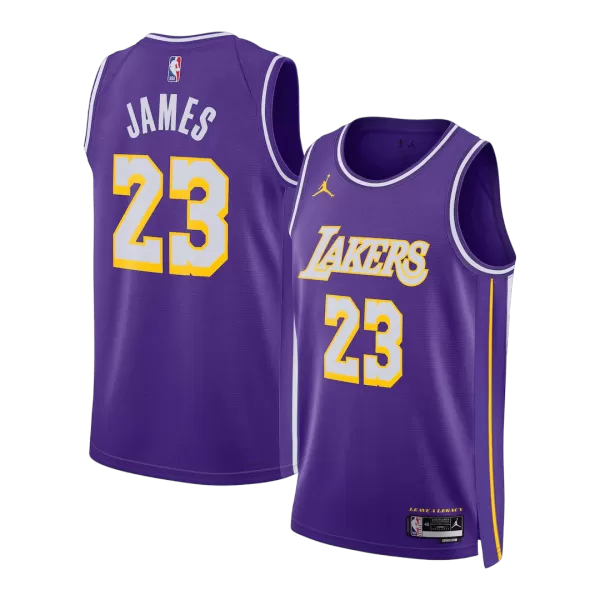 Men's Los Angeles Lakers James #23 Purple Swingman Jersey - Statement Edition - thejerseys