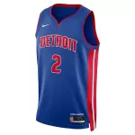 Men's Detroit Pistons Cunningham #2 Blue Swingman Jersey - Icon Edition - thejerseys