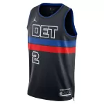Men's Detroit Pistons Cunningham #2 Black Swingman Jersey - Statement Edition - thejerseys