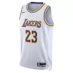 Men's Los Angeles Lakers James #23 White Swingman Jersey - Association Edition - thejerseys