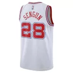 Men's Houston Rockets Şengün #28 White Swingman Jersey 2025/26 - City Edition - thejerseys