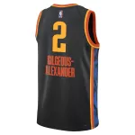 Men's Oklahoma City Thunder Gilgeous-Alexander #2 Black Swingman Jersey - City Edition - thejerseys
