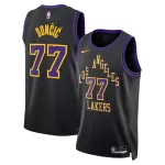 Men's Los Angeles Lakers Dončić #77 Black Swingman Jersey 2025/26 - City Edition - thejerseys