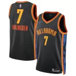 Men's Oklahoma City Thunder Holmgren #7 Black Swingman Jersey - City Edition - thejerseys