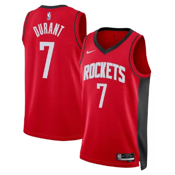 Men's Houston Rockets Durant #7 Red Swingman Jersey - Icon Edition - thejerseys
