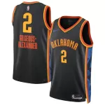 Men's Oklahoma City Thunder Gilgeous-Alexander #2 Black Swingman Jersey - City Edition - thejerseys