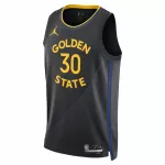Men's Golden State Warriors Curry #30 Black Swingman Jersey - Statement Edition - thejerseys